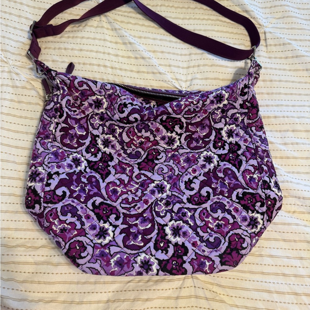 Vera Bradley Carson Hobo Bag Lilac Paisley